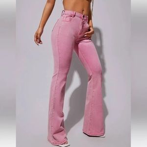 PINK BOOTCUT SIZE SMALL JEANS